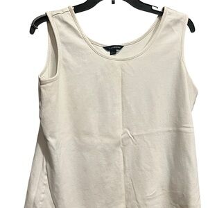 Lands' End Women's Ivory White Tank Top